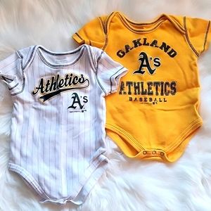 Oakland Athletics infant onsies